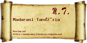 Madarasi Tanázia névjegykártya